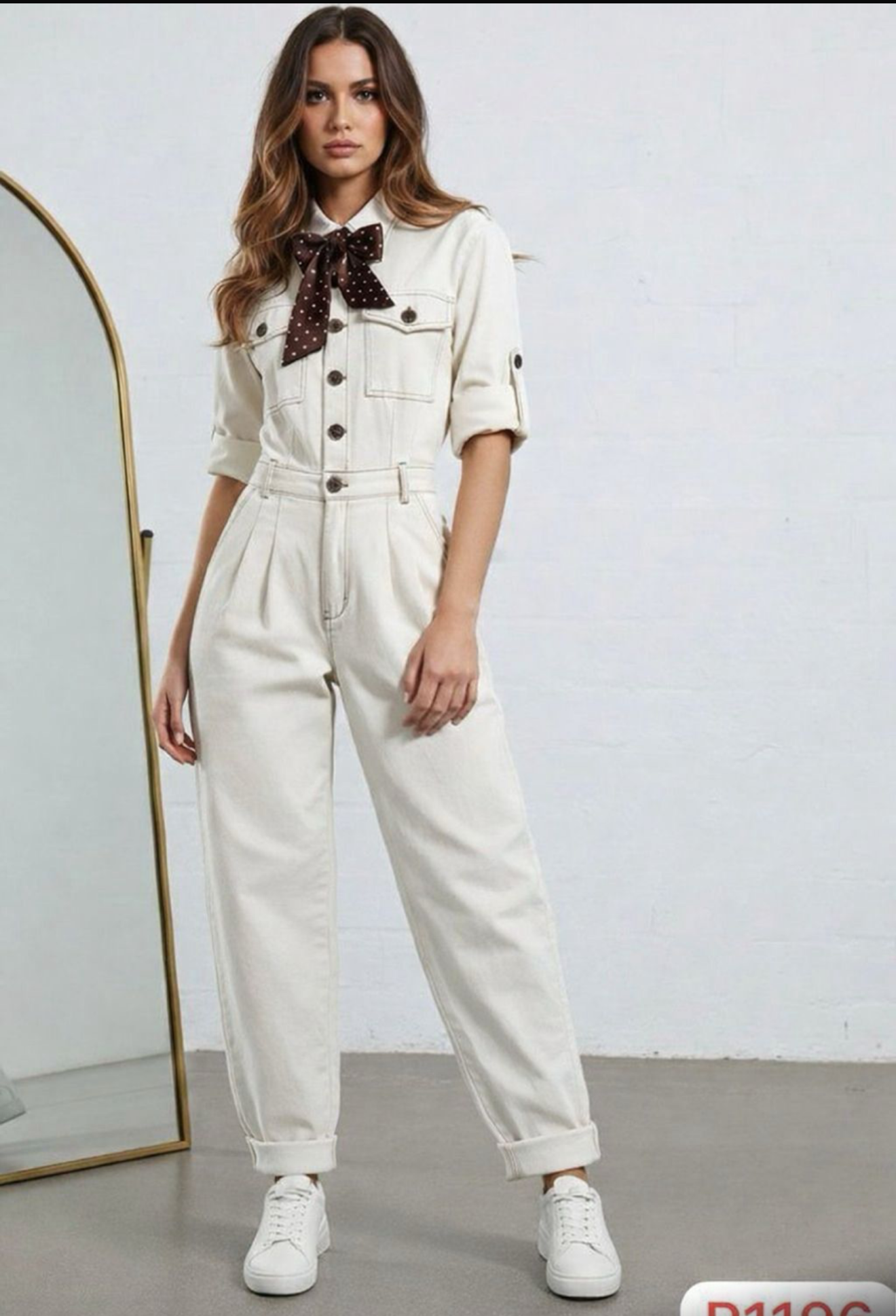 Beige jumpsuit