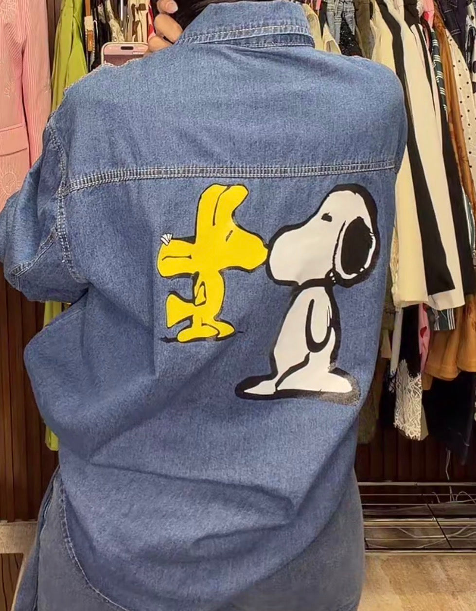 Snoopy denim blouse