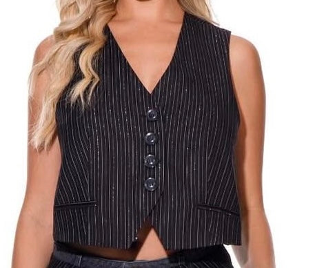 Cross blazer vest
