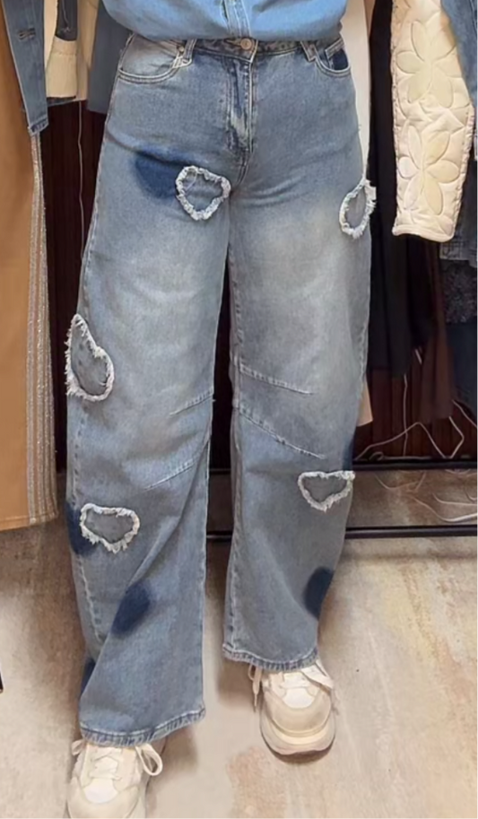Heart barrel Jean