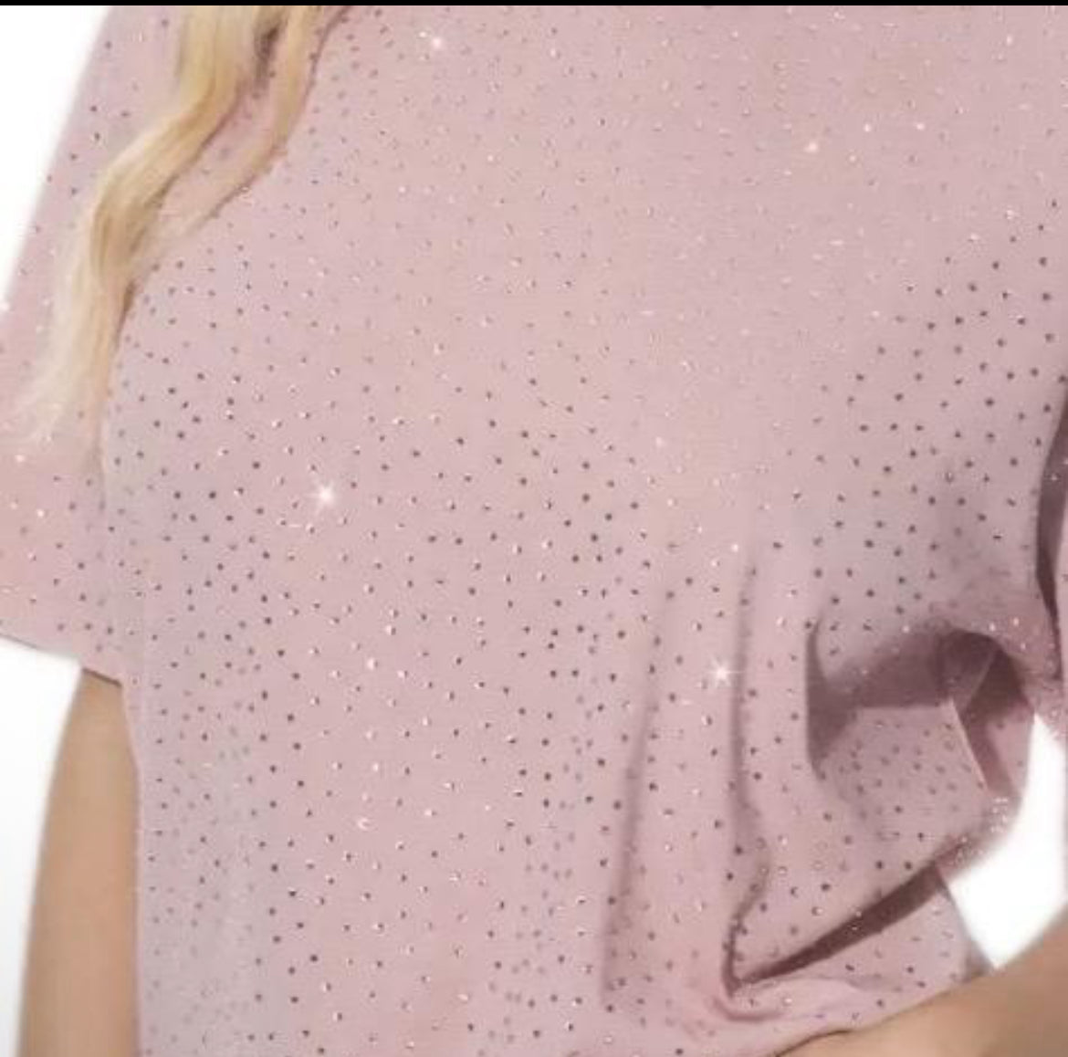 Rhinestone shirt pink
