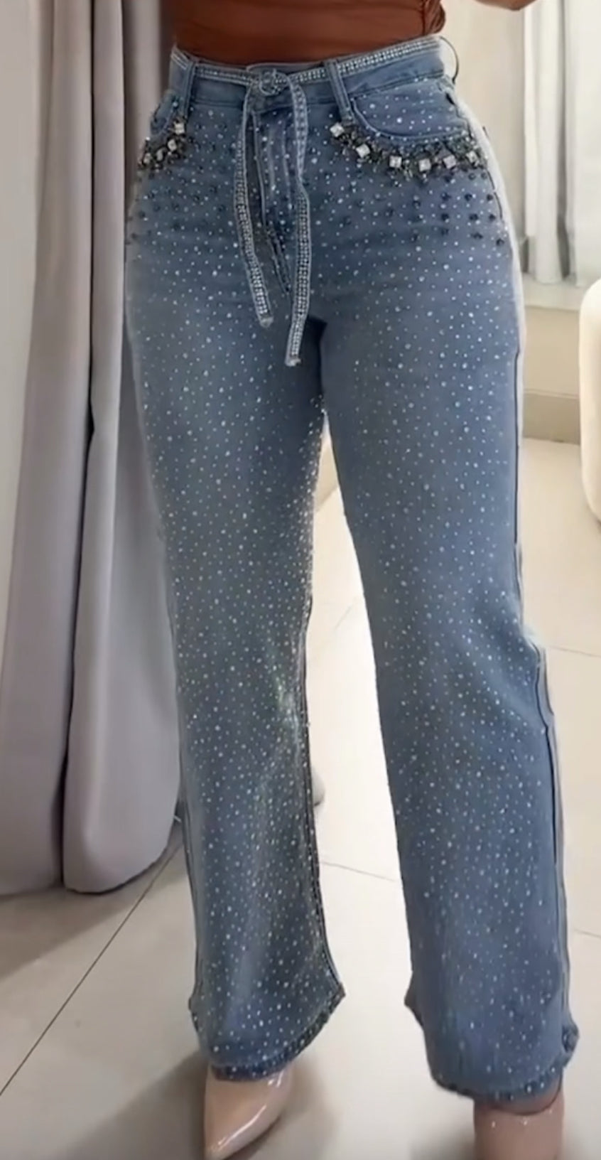 Rhinestone jeans