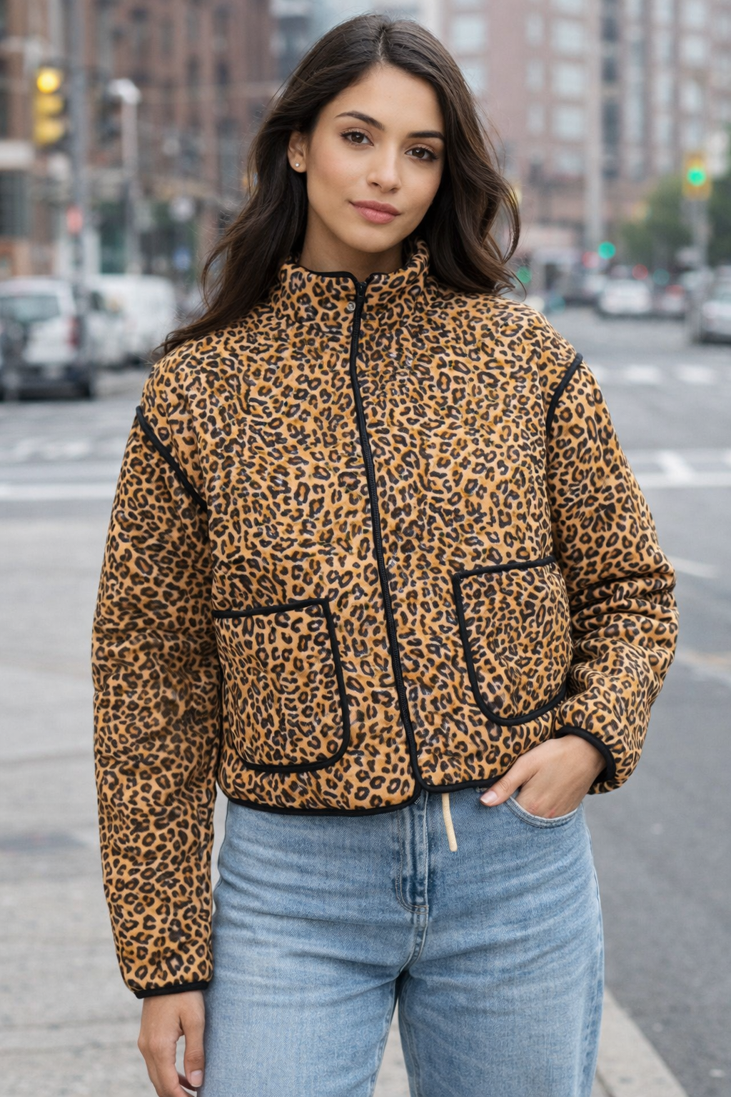 Animal print jacket