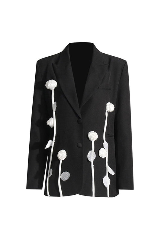 White rose blazer