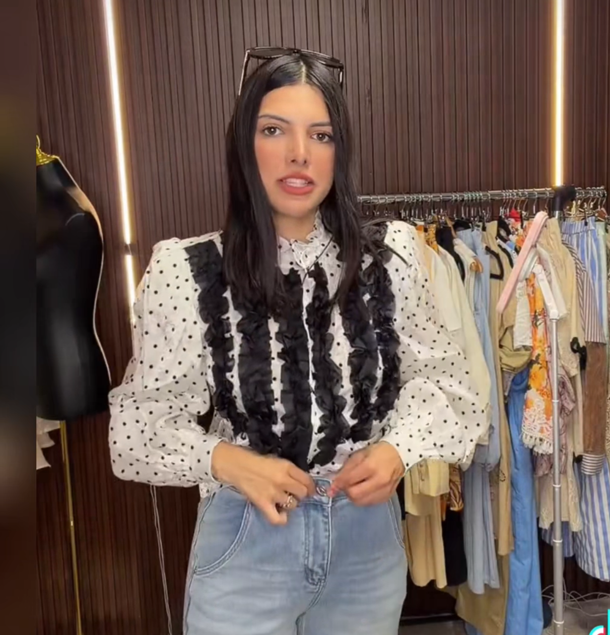 Polka dot blouse