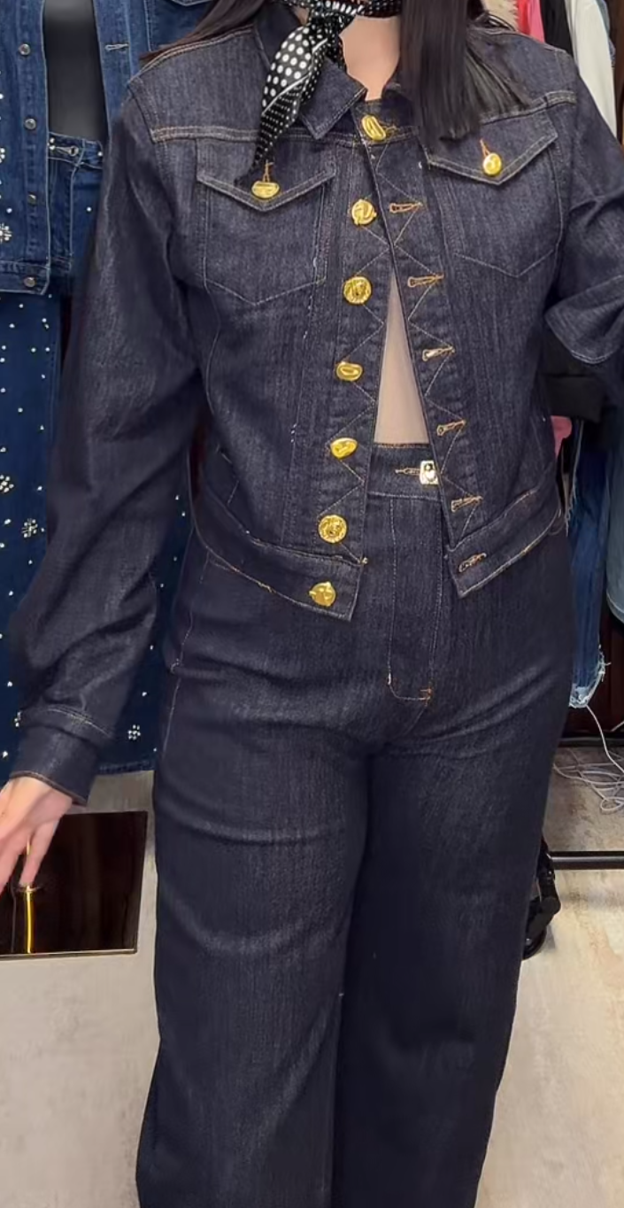 Gold button set