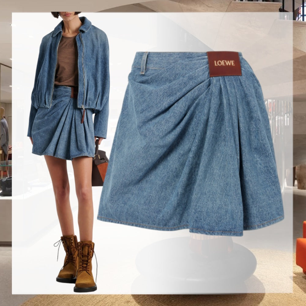 Denim skirt set