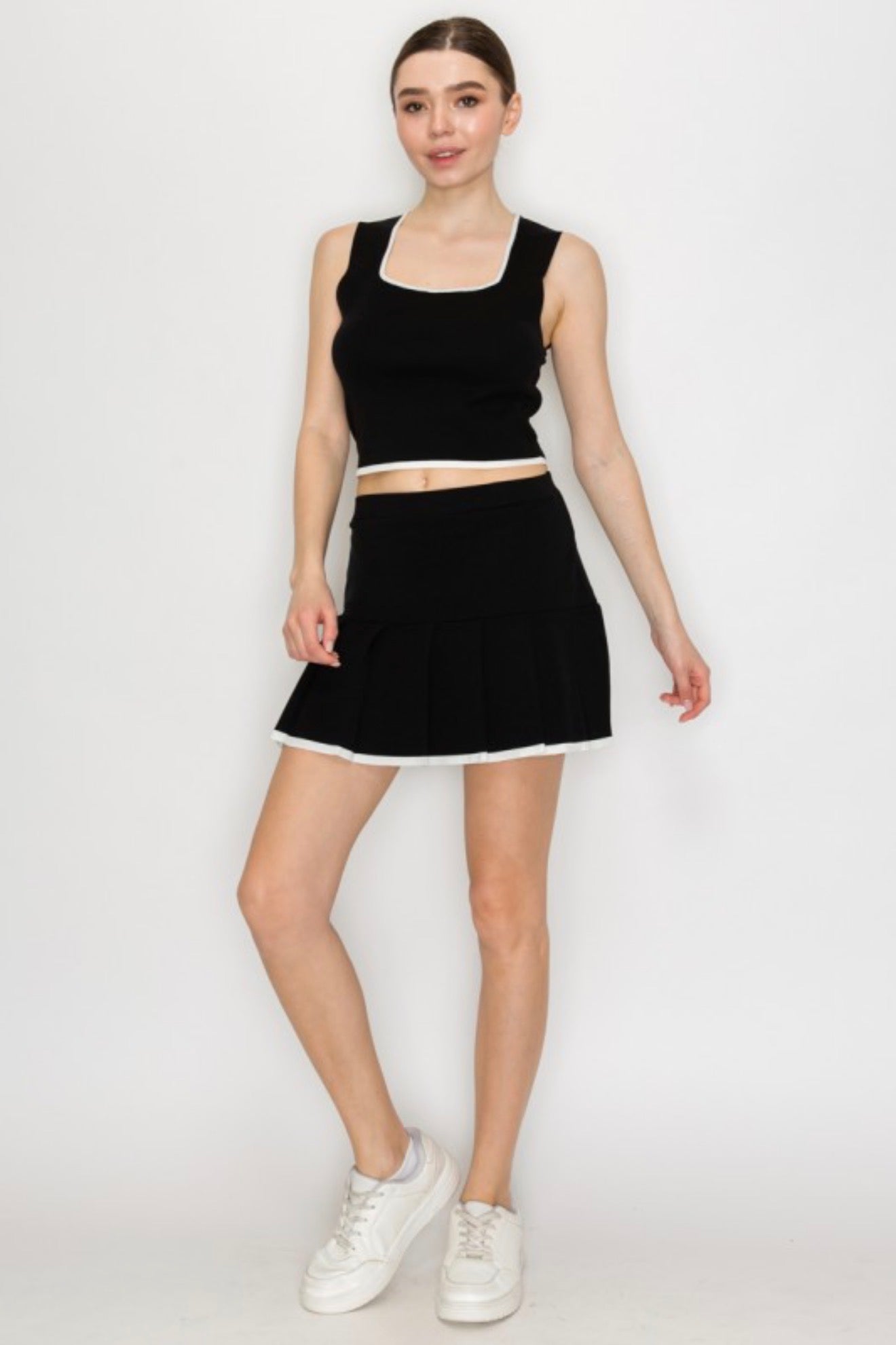 Black skirt set
