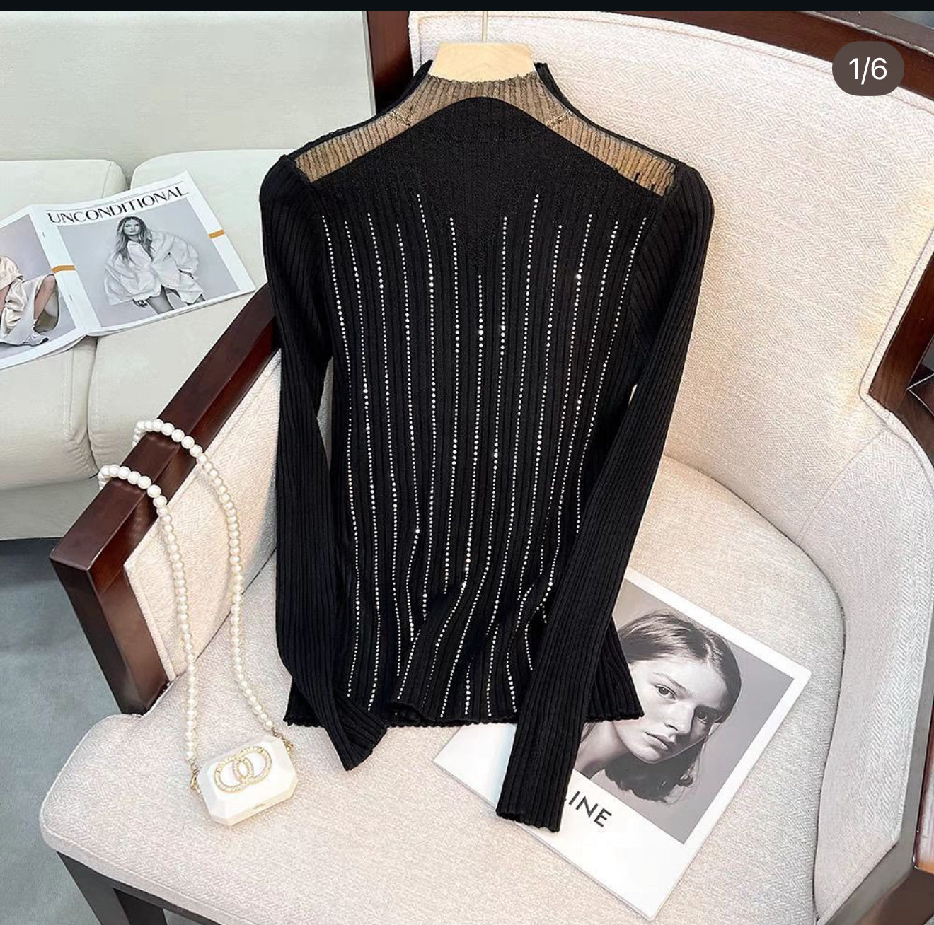 Rhinestone blouse