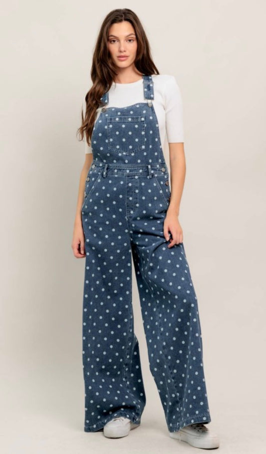 Polka dot  overalls