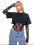 Black lace top