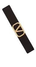 V glitter elastic belt