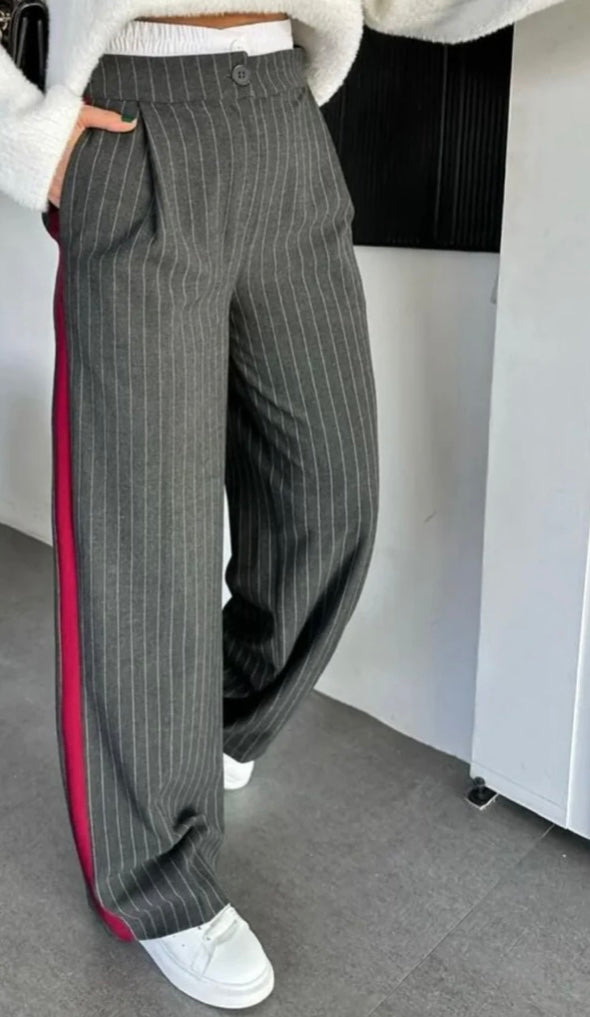 Burgundy line pants