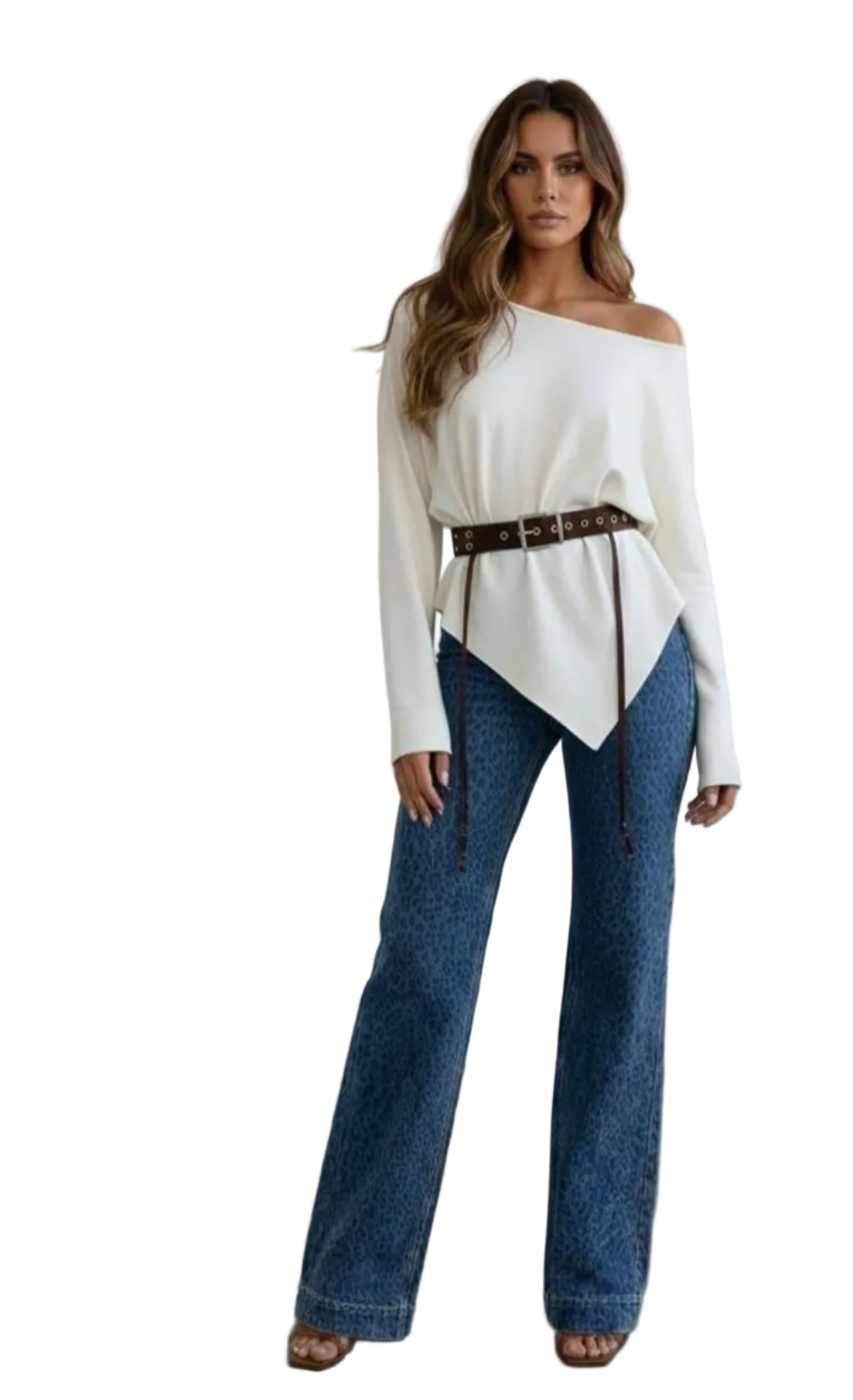 Blouse with belt
