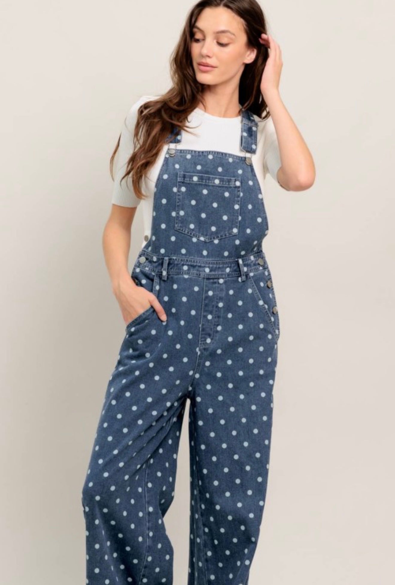 Polka dot  overalls