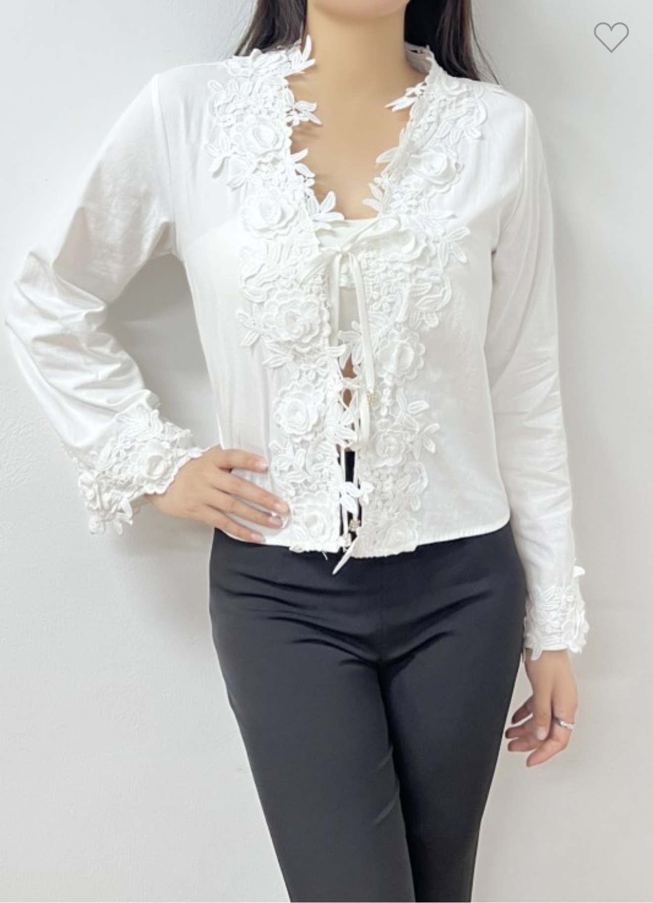 Lace flower blouse
