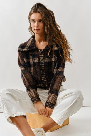Plaid cardigan