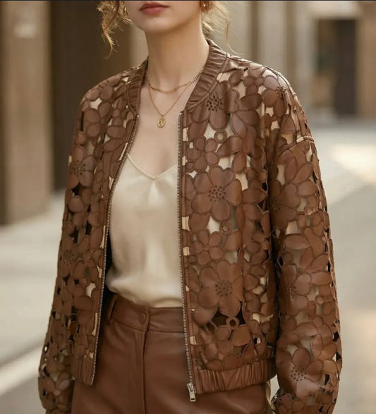Flower embroidery jacket