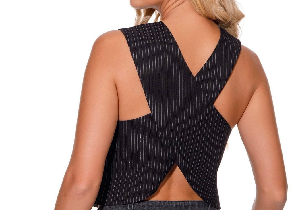 Cross blazer vest