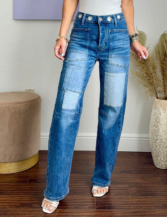 Ring waist denim  jean