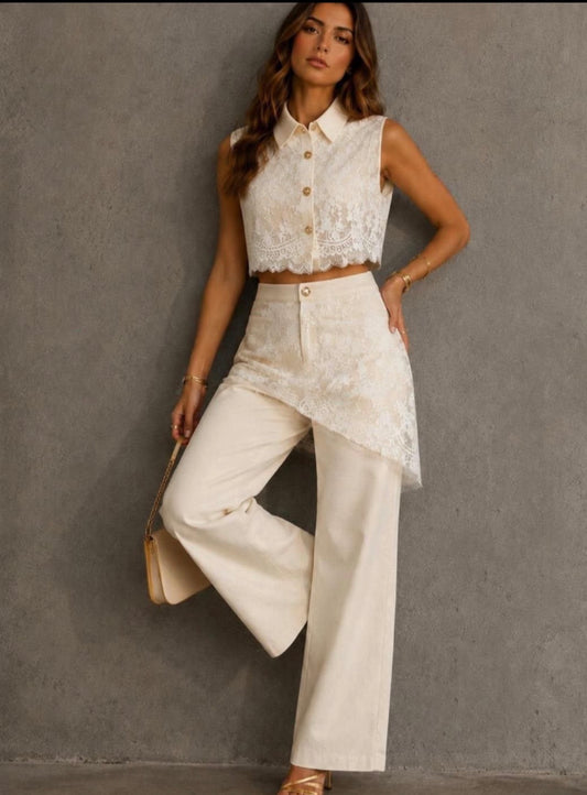 Beige denim