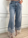 Lace jeans