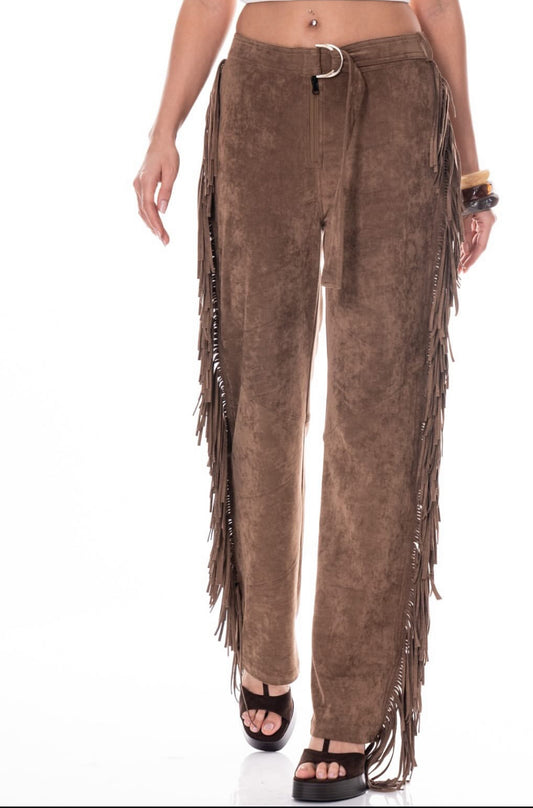 Suede jean