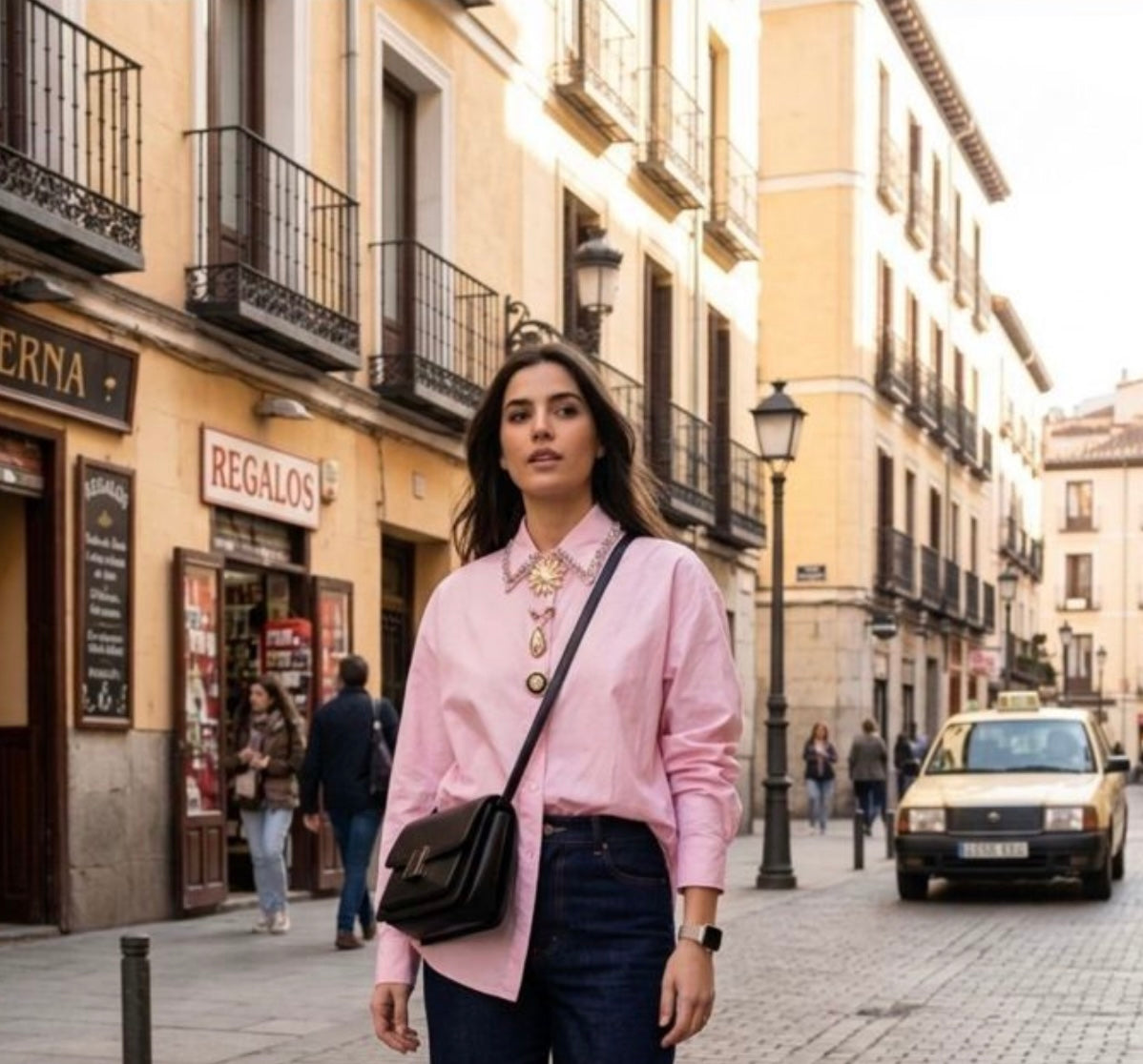 Pink pin blouse