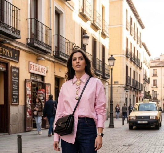 Pink pin blouse