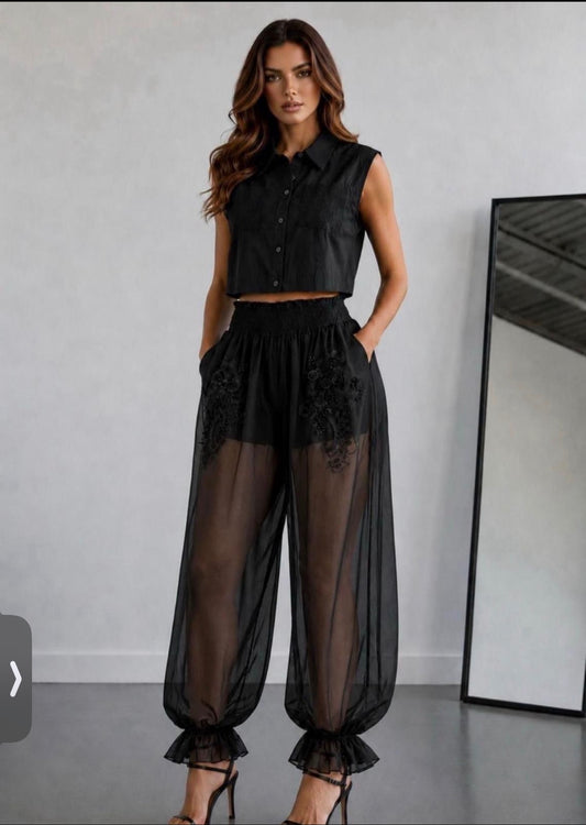 Lace set black