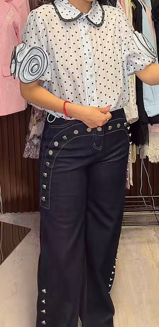 Blue polka dot