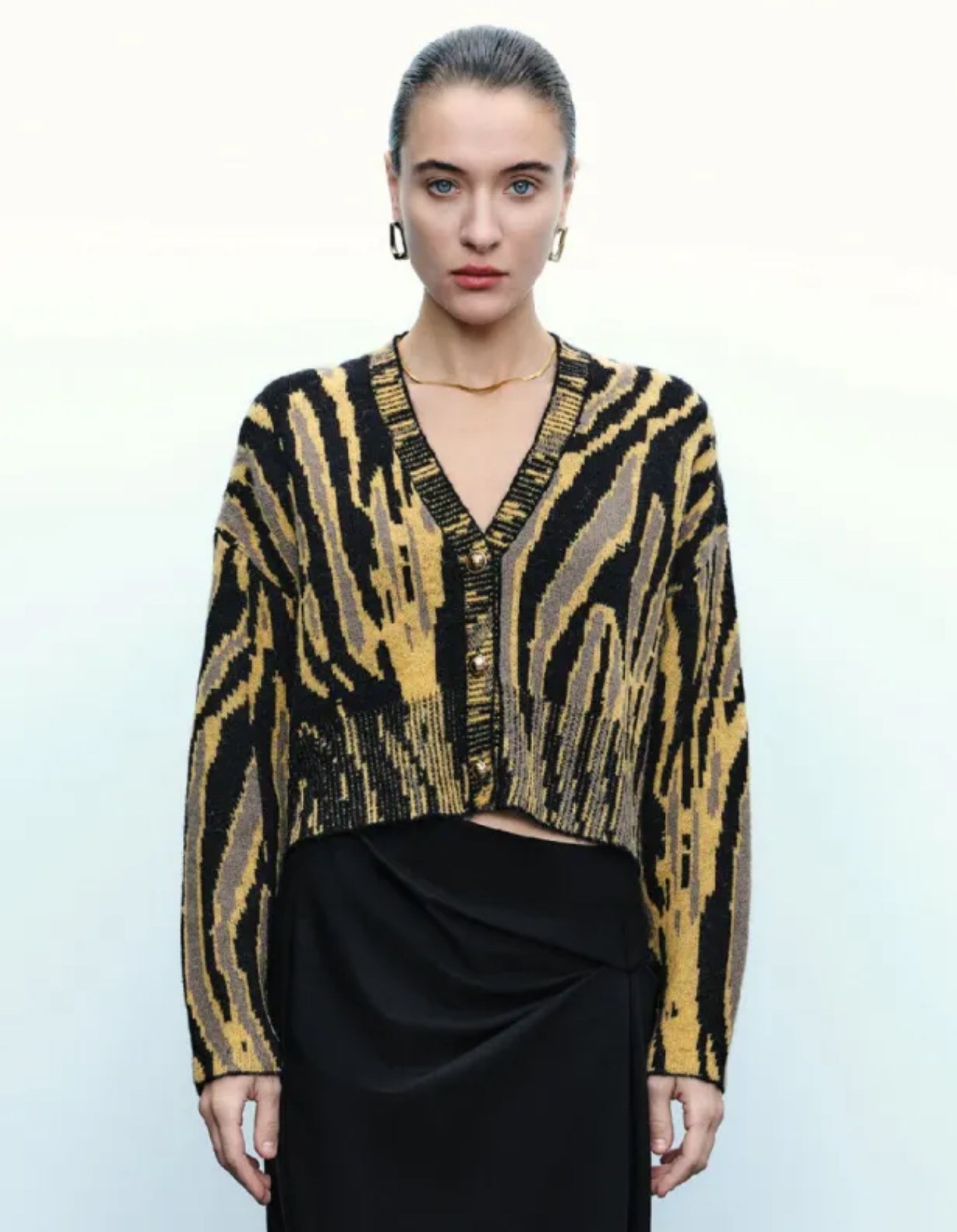 Yellow zebra sweater