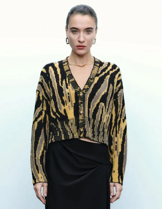 Yellow zebra sweater