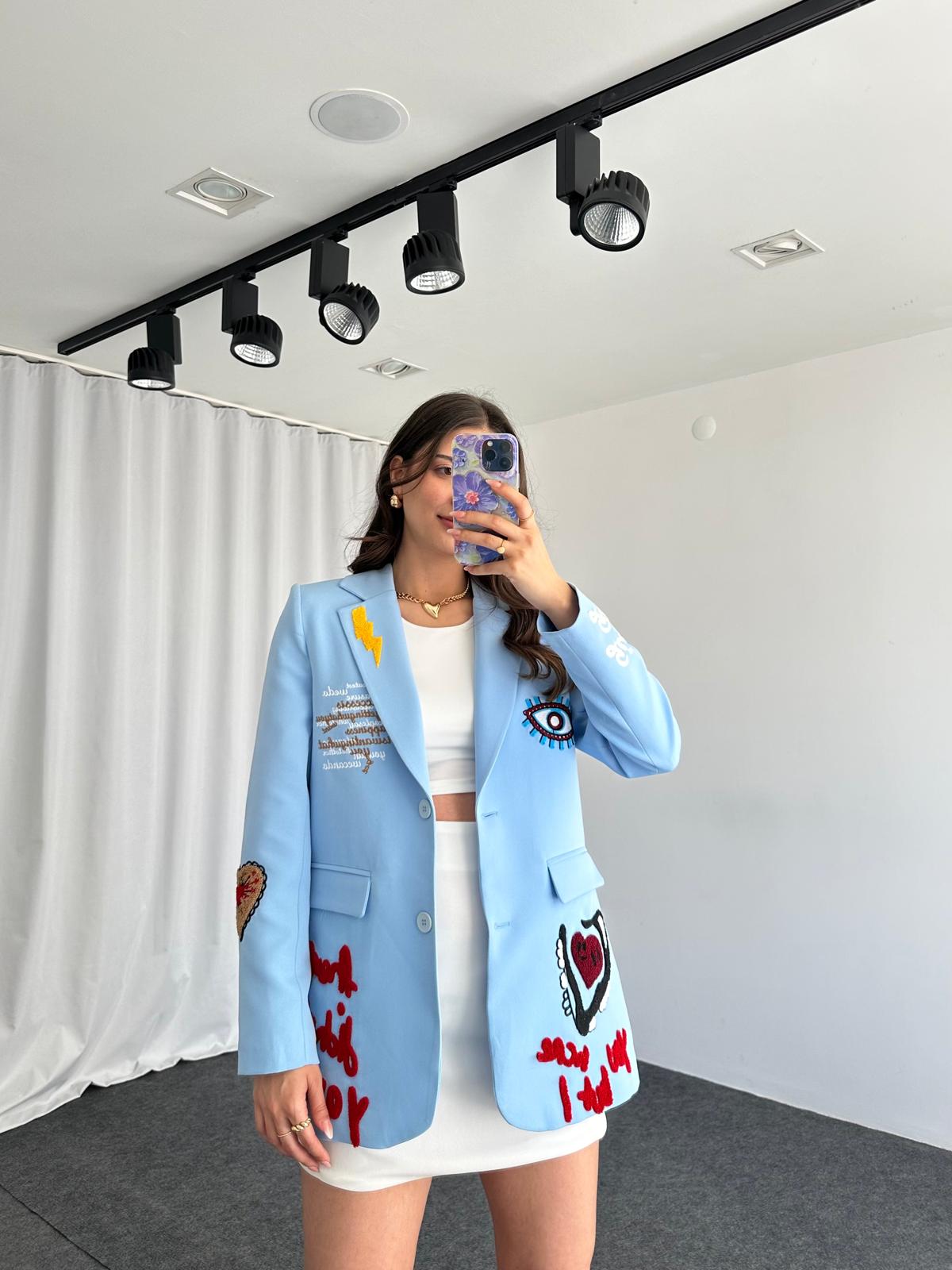 Girl gang blazer blue