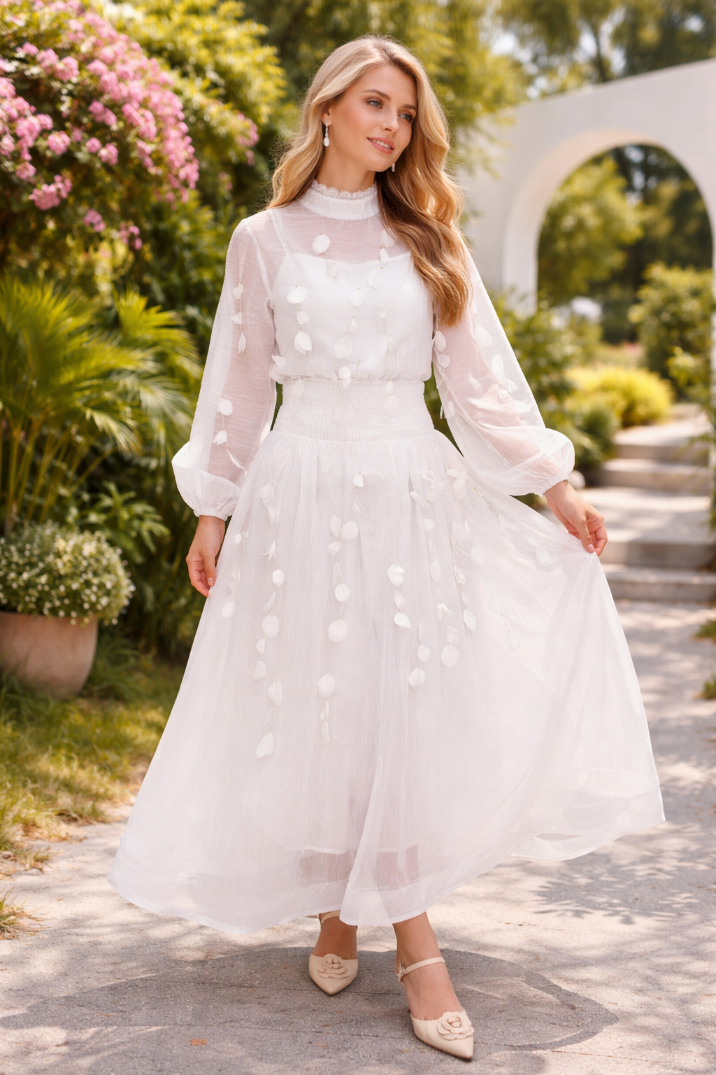 White skirt set
