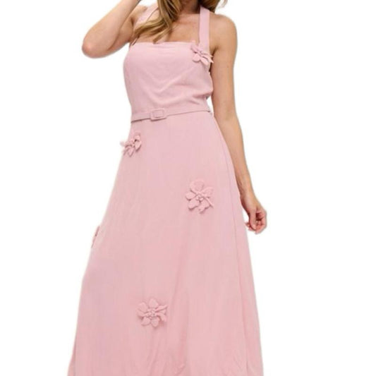 Pink floral dress