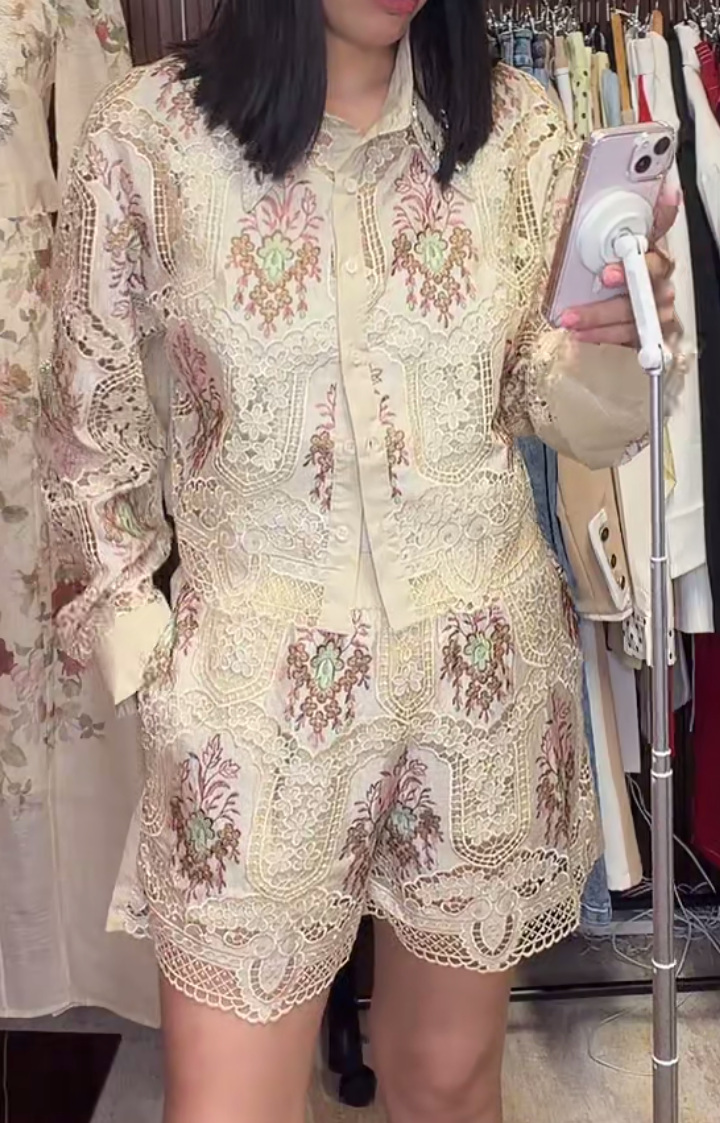Flower short set