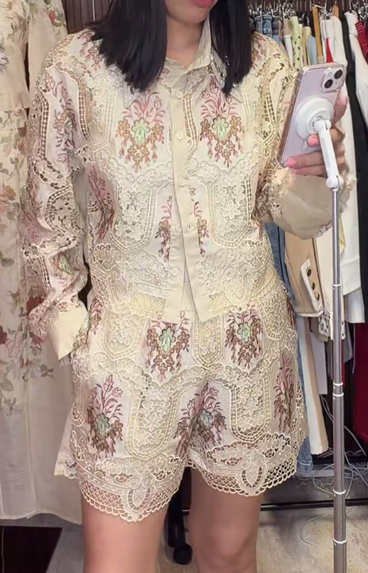 Flower short set