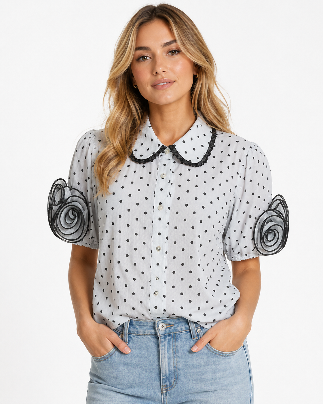Polka dot blouse