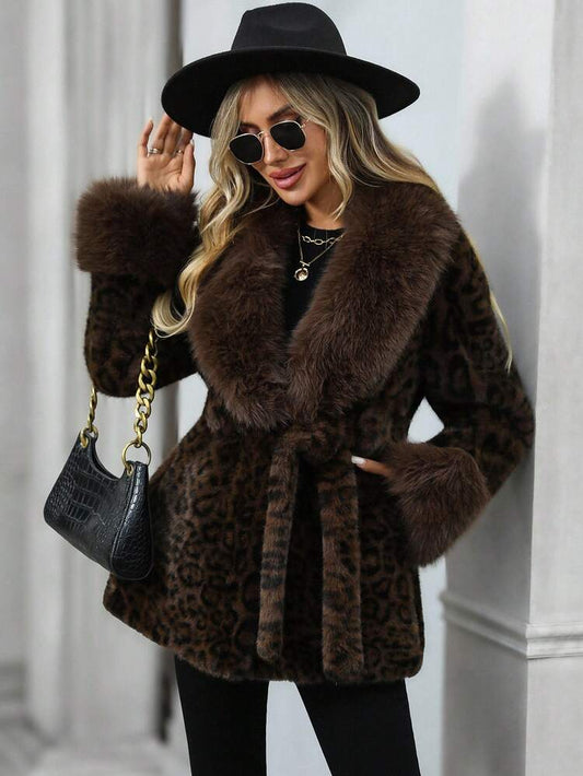 Animal print coat