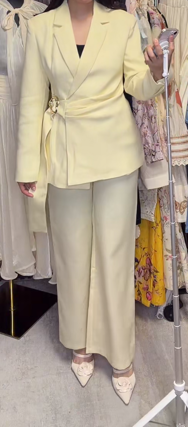 Yellow blazer set