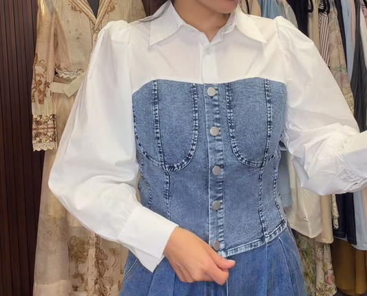Denim blouse