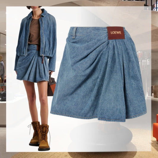 Denim skirt set