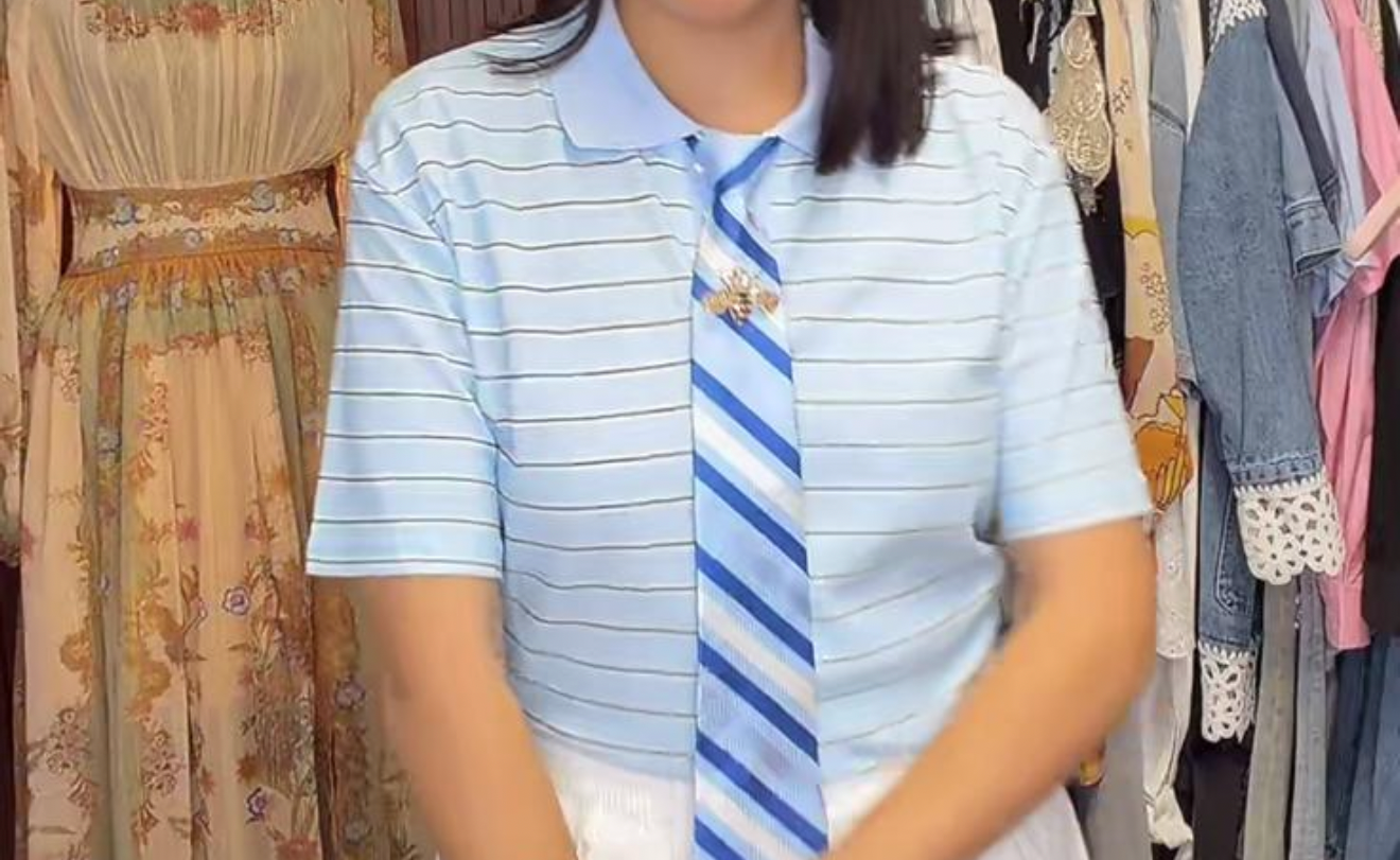 Blue bee blouse