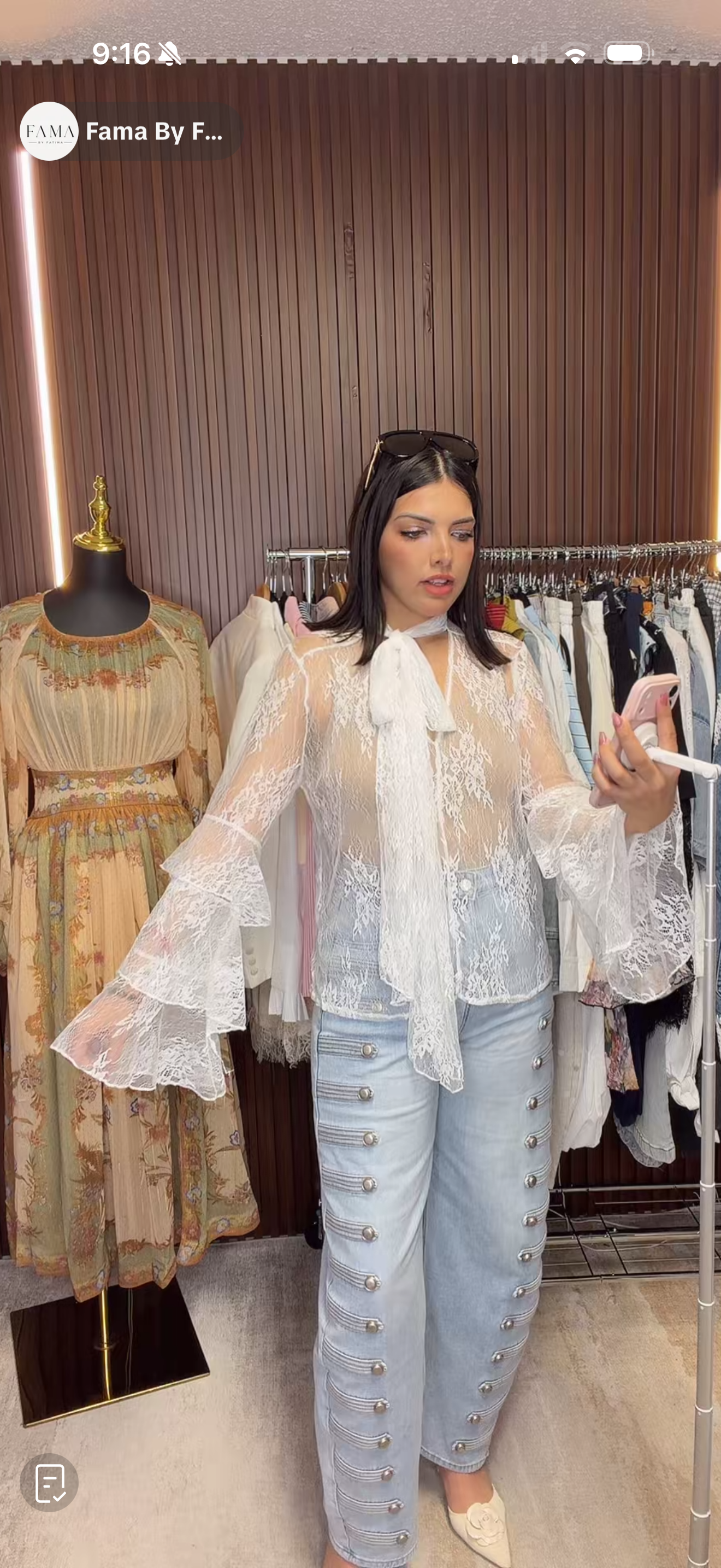Lace Blusa