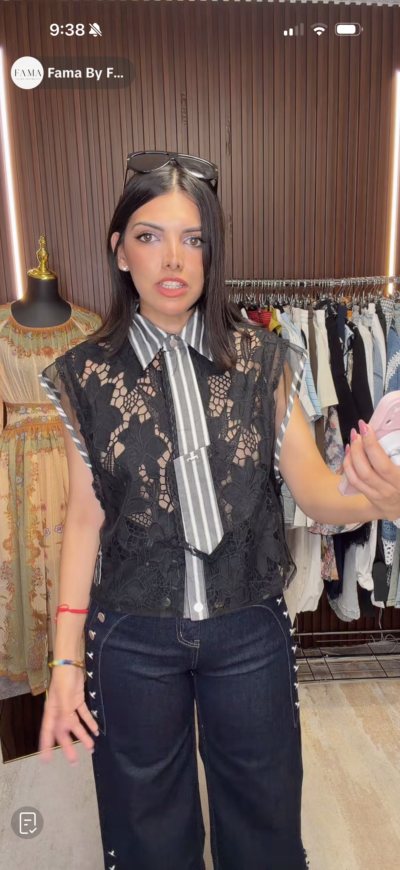 Flower tie blouse