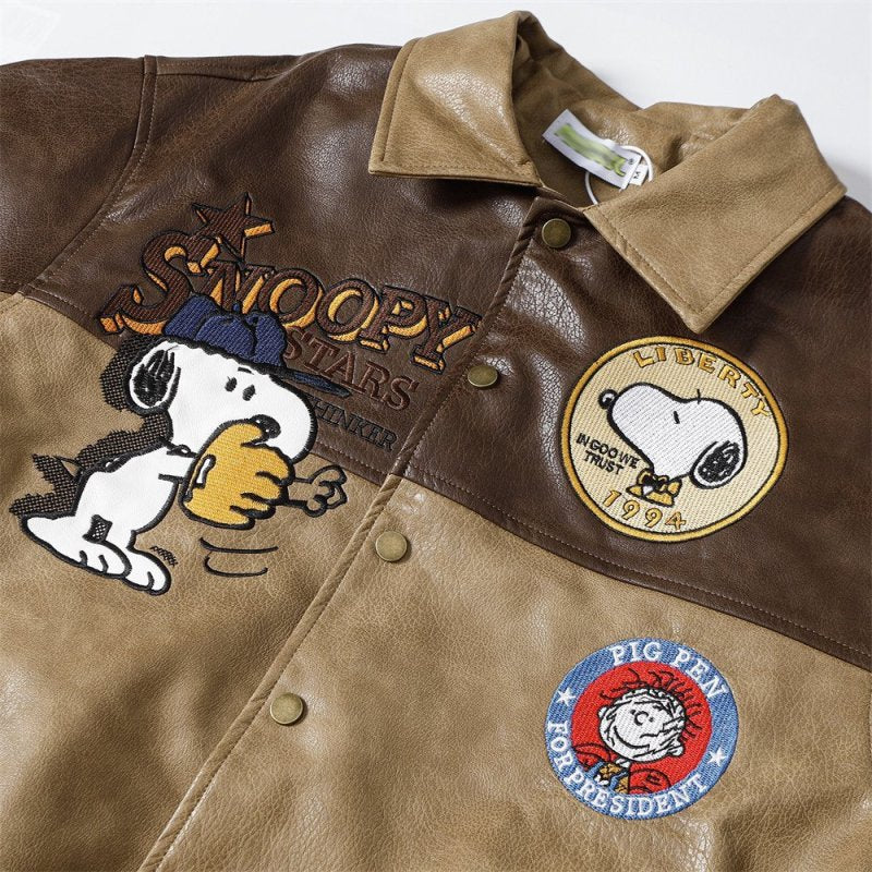 Snoopy leather jacket