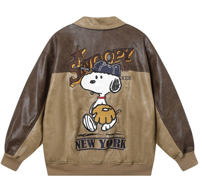 Snoopy leather jacket